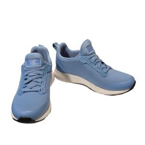 SKECHERS Women's Size 7 Emma MaxTRAX® Light Blue Slip-On Comfort Work Sneakers
